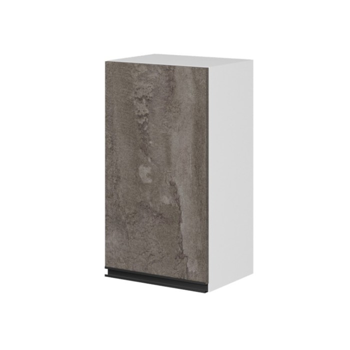 Шкаф навесной «Ноктюрн», 1 дверца, 400×300×720 мм, цвет белый/бетон тёмный/антрацит