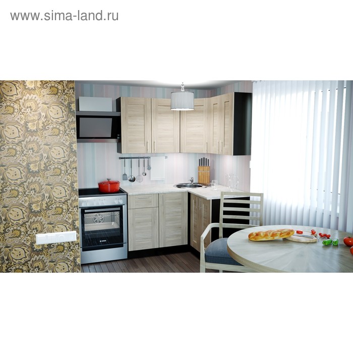 Кухонный гарнитур угловой «Ника прайм», 1200×1400 мм, цвет дуб сонома