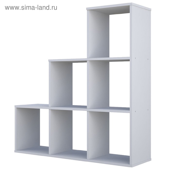 Стеллаж кубический для хранения Polini Home Smart, 6 секций, 1037×290×1069 мм, цвет белый