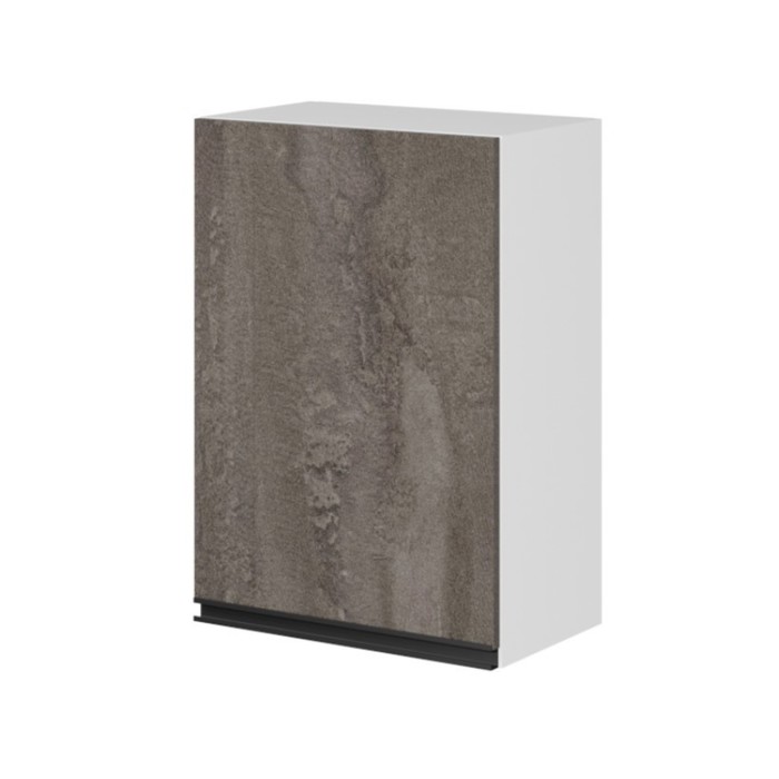 Шкаф навесной «Ноктюрн», 1 дверца, 500×300×720 мм, цвет белый/бетон тёмный/антрацит